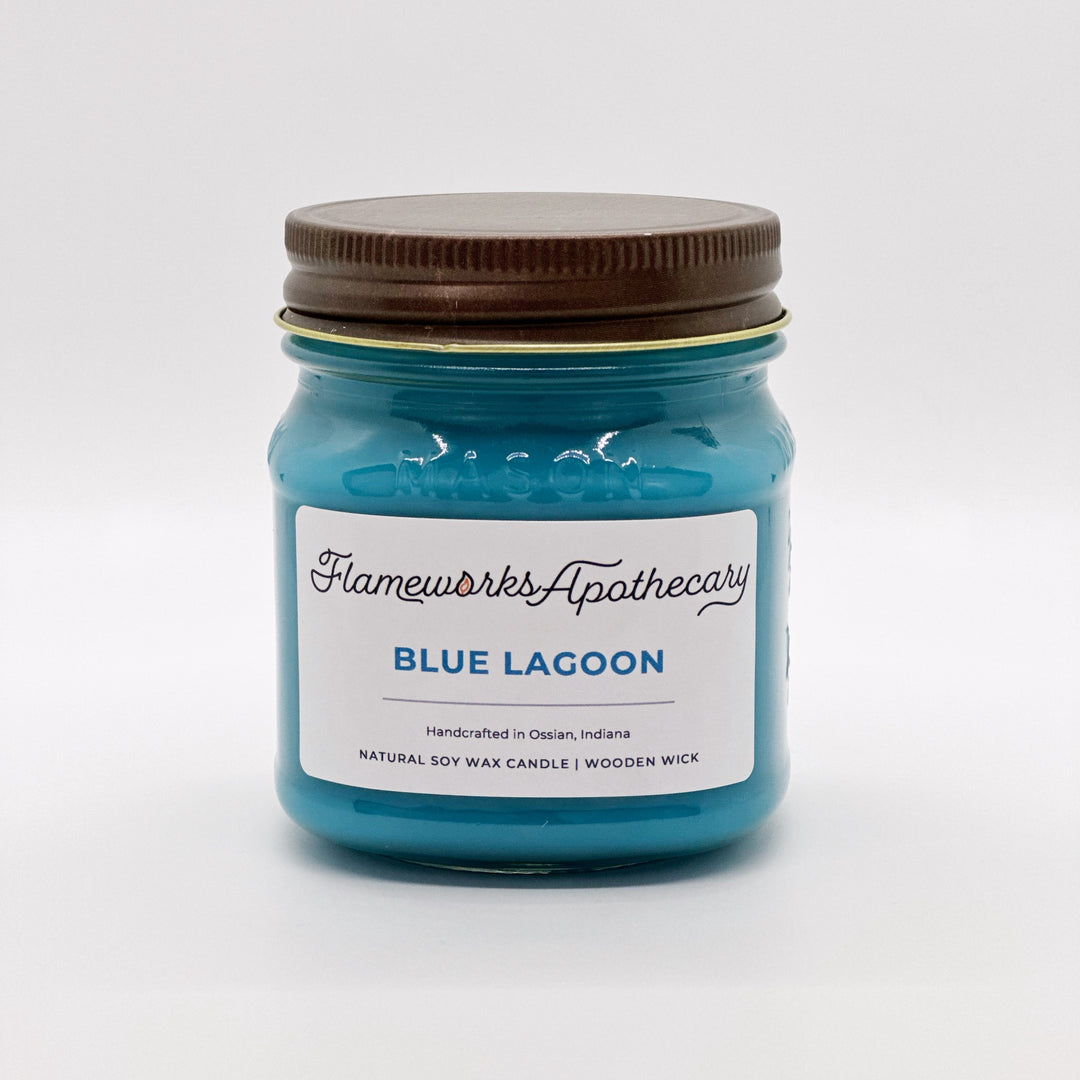 Blue Lagoon 8 oz Mason Jar Candle