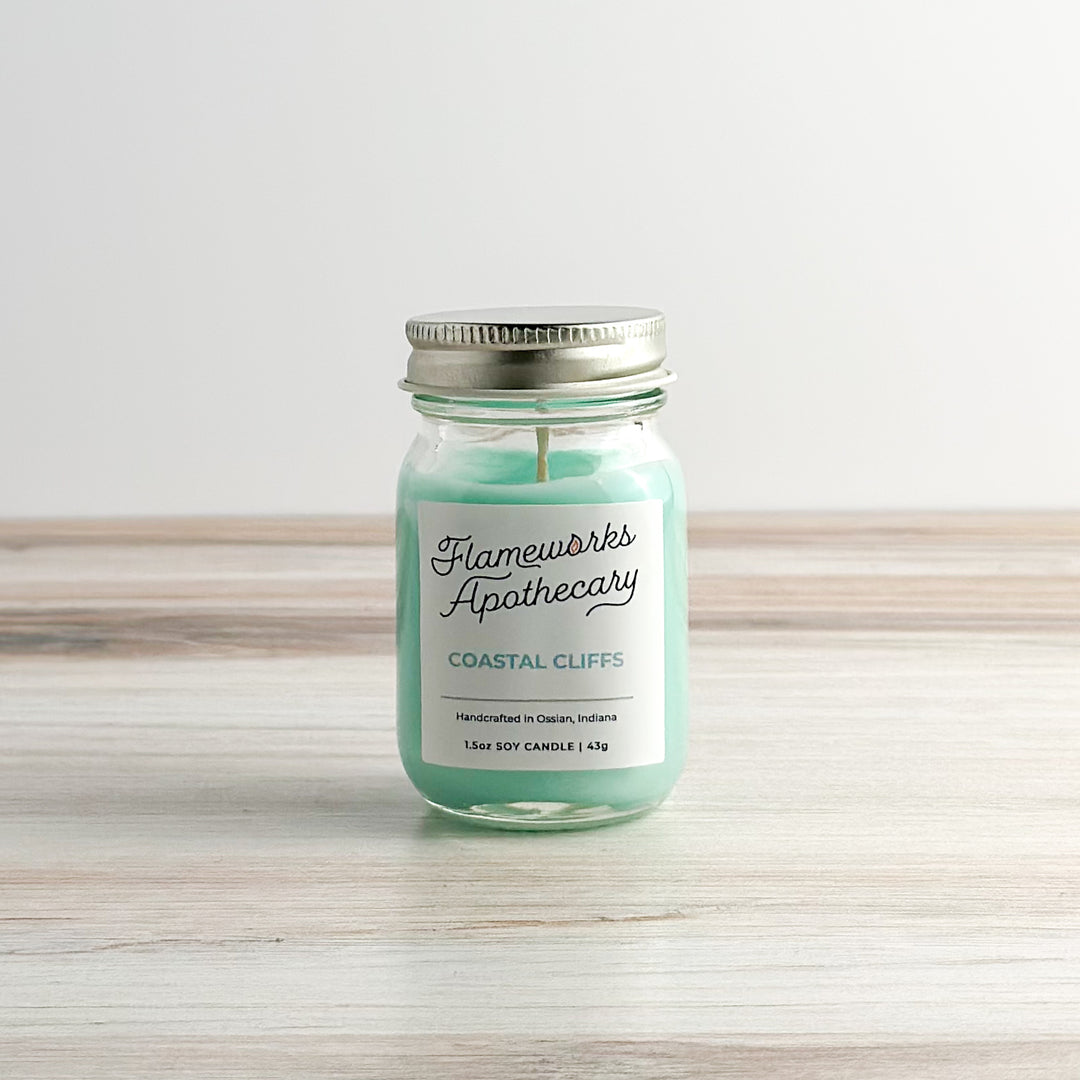 Coastal Cliffs 1.5 oz Mini Mason Jar Candle