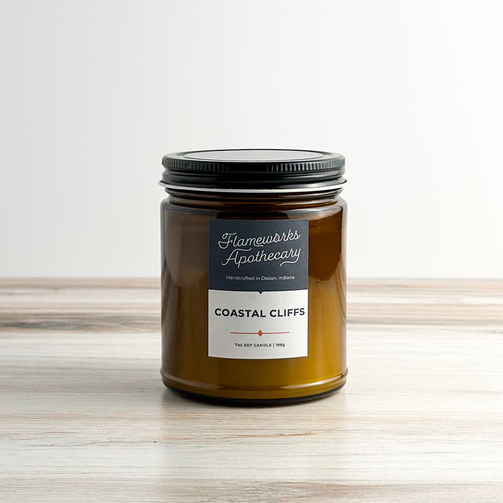 Coastal Cliffs 7 oz Amber Jar Candle