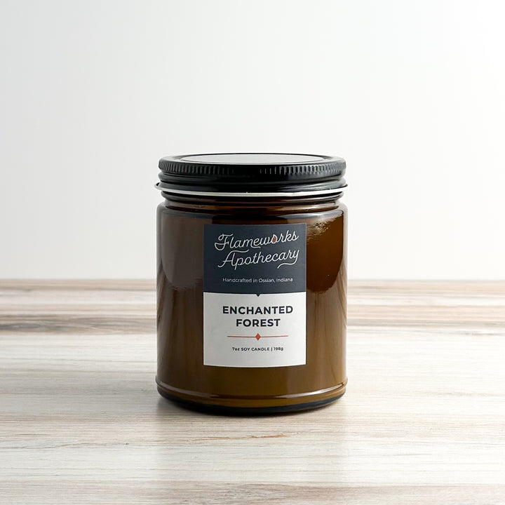 Enchanted Forest 7 oz Amber Jar Candle