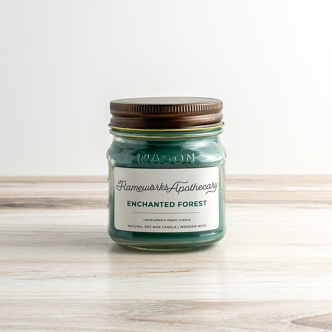 Enchanted Forest 8 oz Mason Jar Candle
