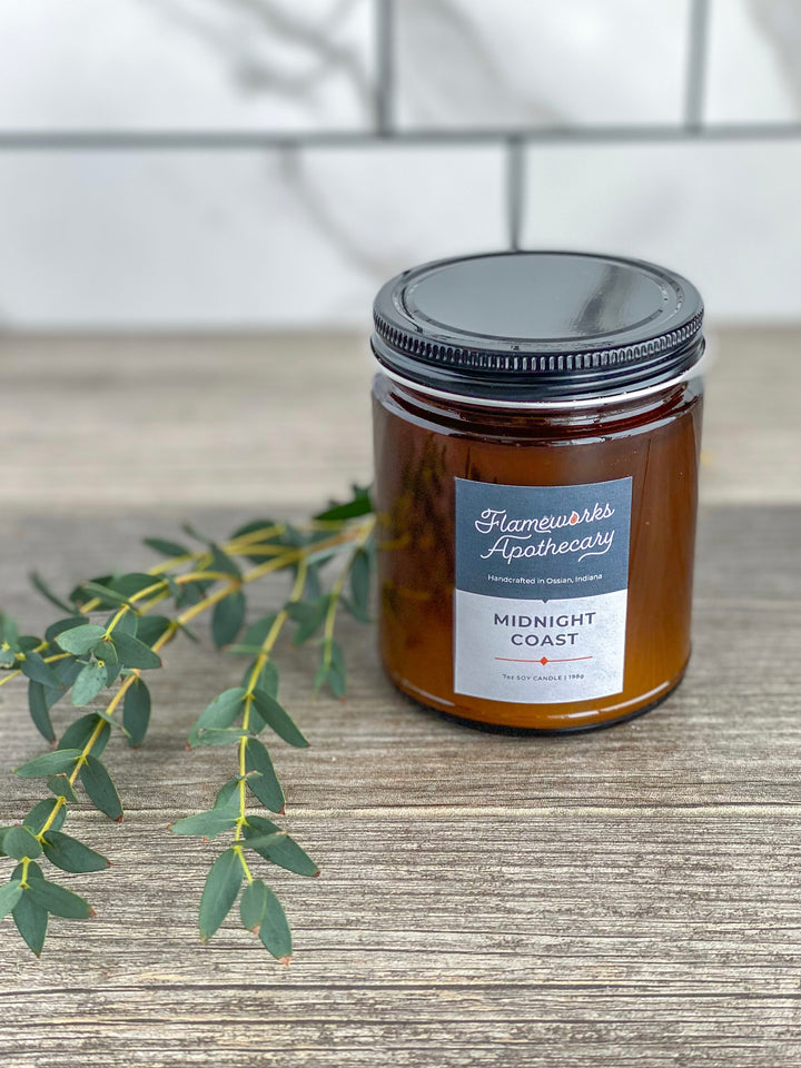 Midnight Coast 7 oz Amber Jar Candle