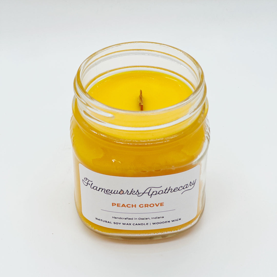 Peach Grove 8 oz Mason Jar Candle