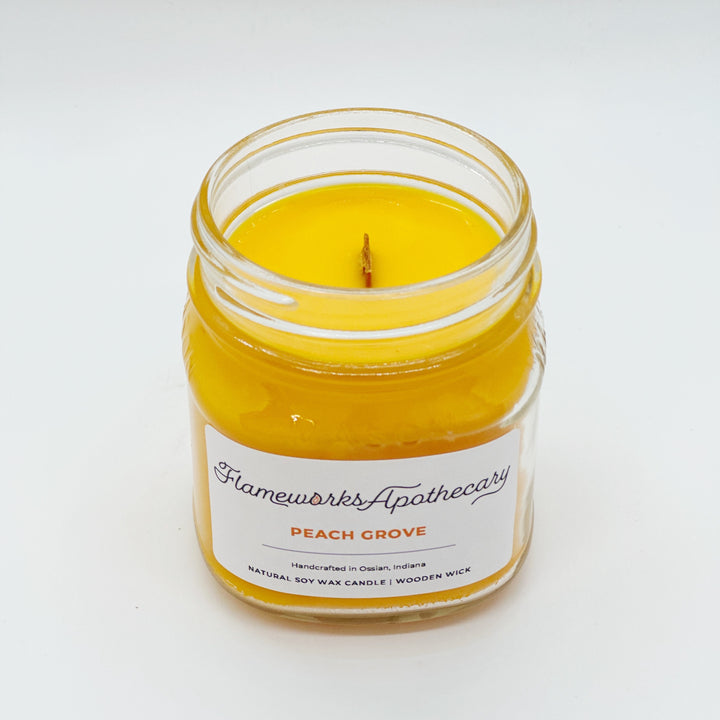 Peach Grove 8 oz Mason Jar Candle