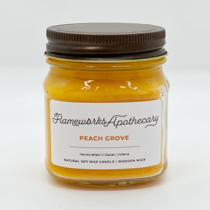 Peach Grove 8 oz Mason Jar Candle