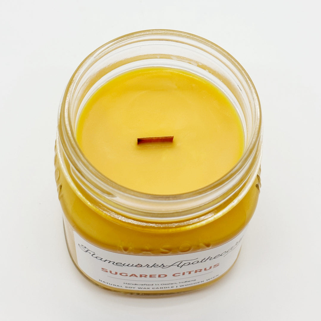Sugared Citrus 8 oz Mason Jar Candle