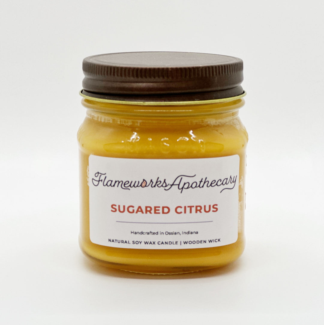 Sugared Citrus 8 oz Mason Jar Candle