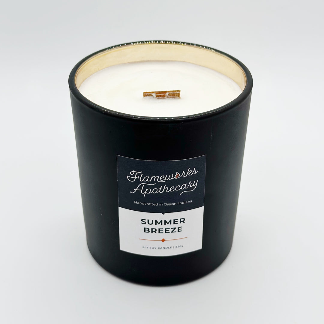 Summer Breeze 8 oz Black Matte Tumbler Jar Candle