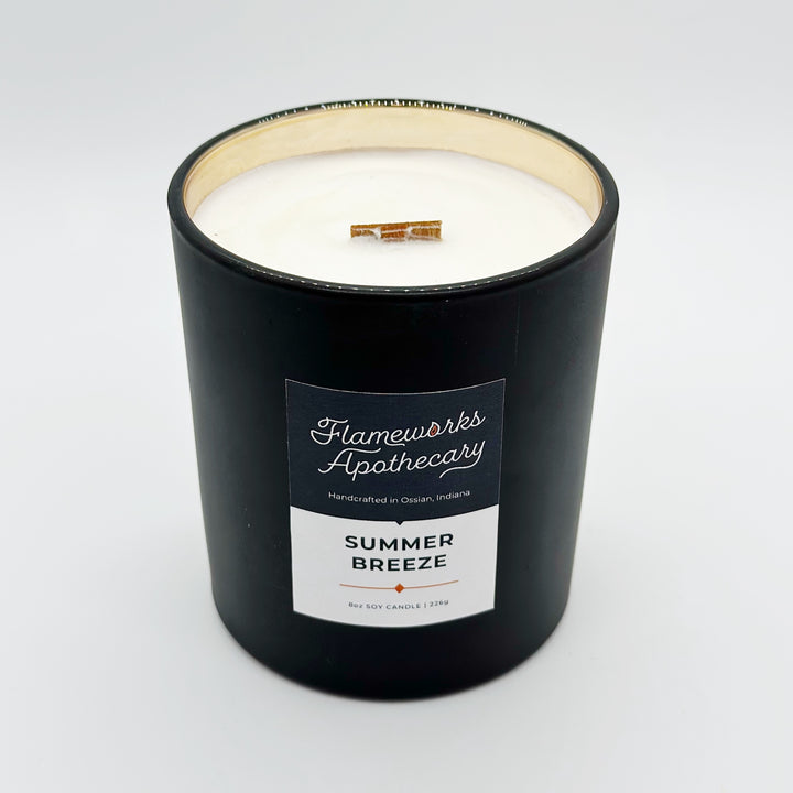 Summer Breeze 8 oz Black Matte Tumbler Jar Candle