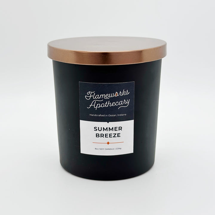 Summer Breeze 8 oz Black Matte Tumbler Jar Candle