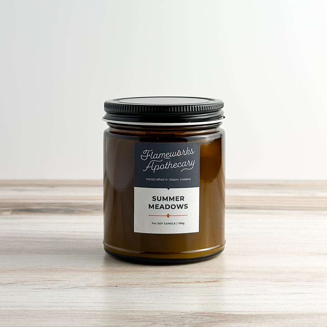 Summer Meadows 7 oz Amber Jar Candle