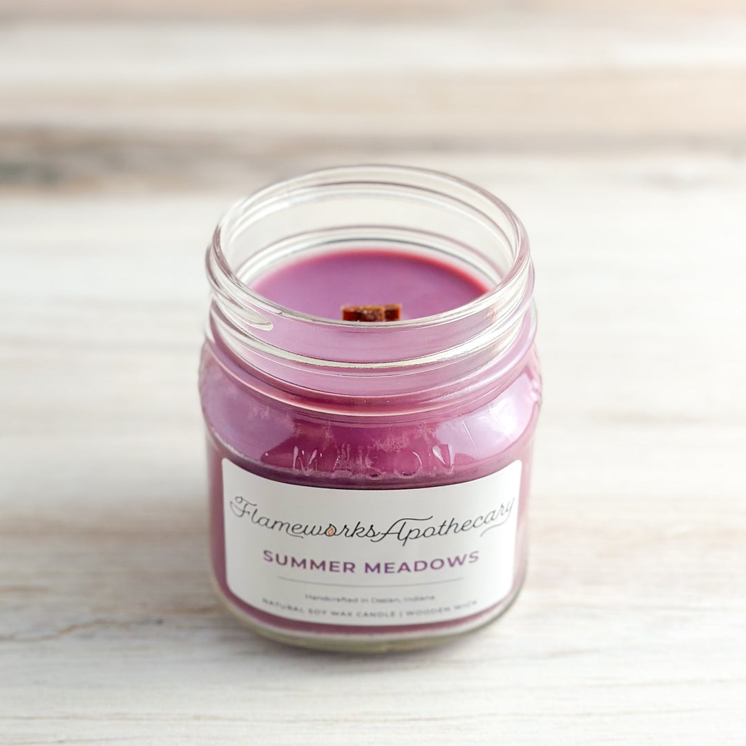Summer Meadows 8 oz Mason Jar Candle