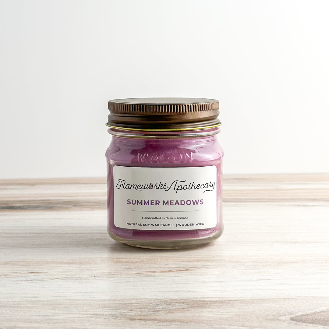 Summer Meadows 8 oz Mason Jar Candle