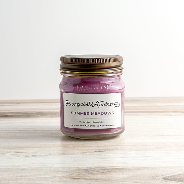 Summer Meadows 8 oz Mason Jar Candle