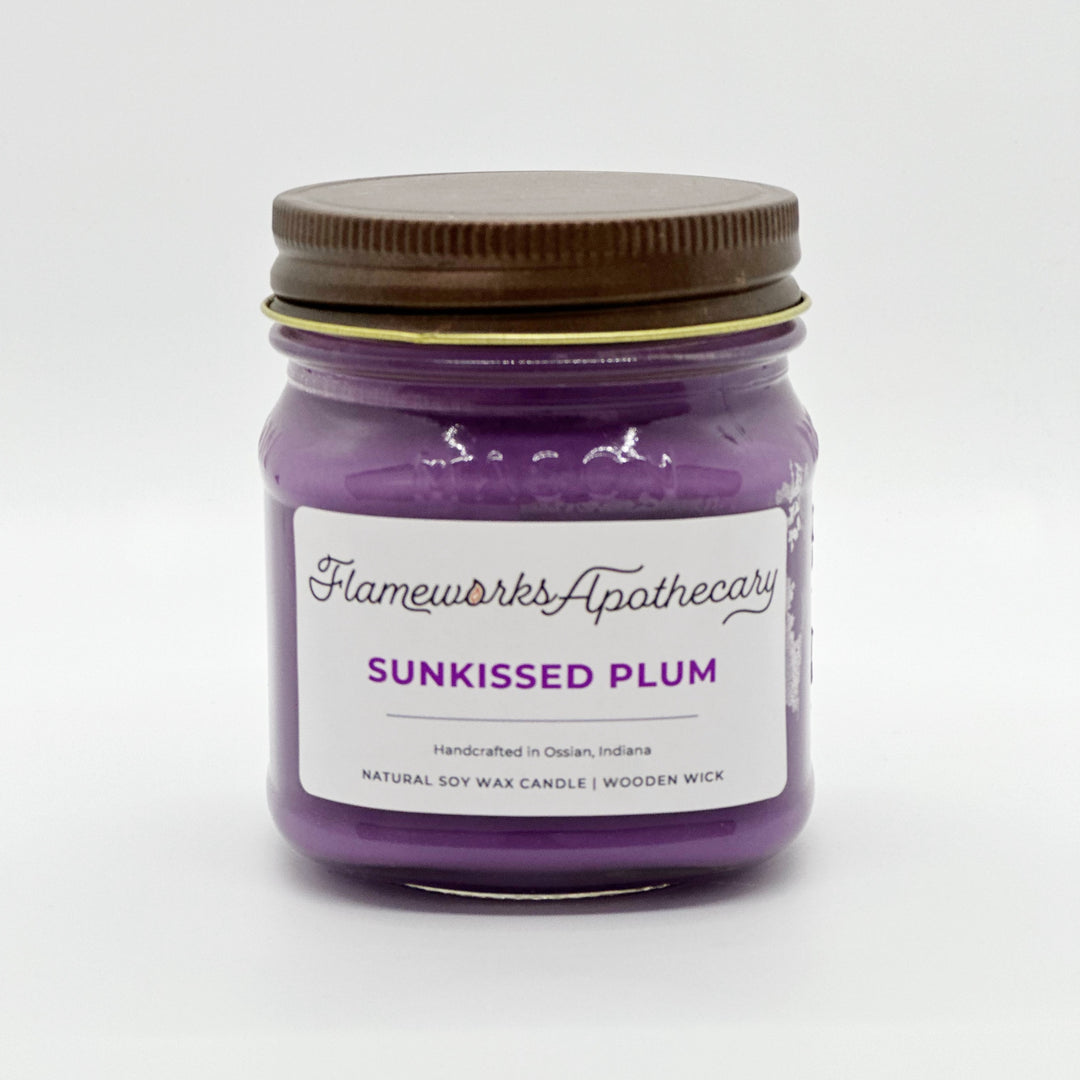 Sunkissed Plum 8 oz Mason Jar Candle