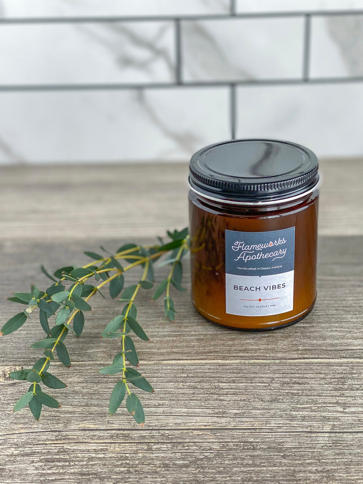 Beach Vibes 7 oz Amber Jar Candle