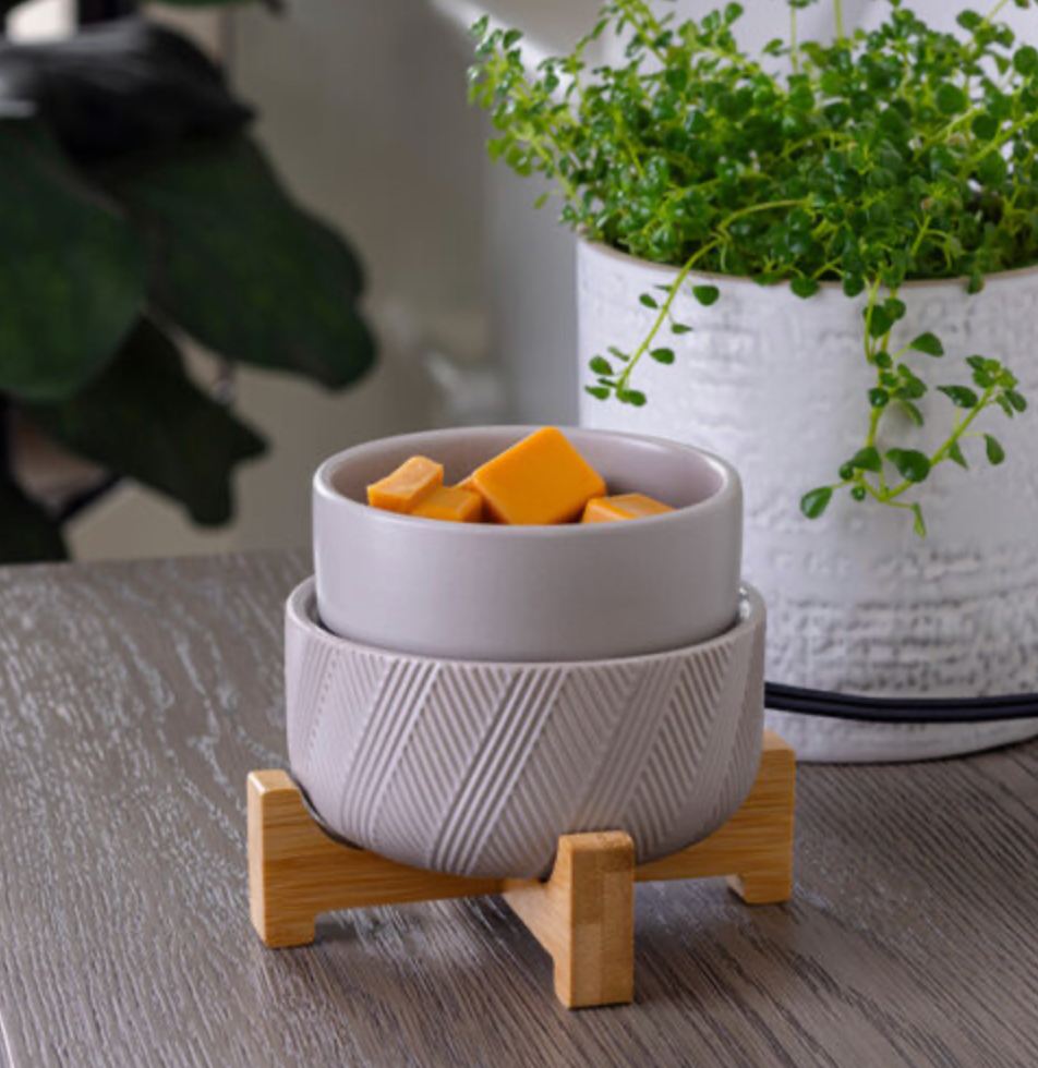 Wooden Pedestal Wax Warmer