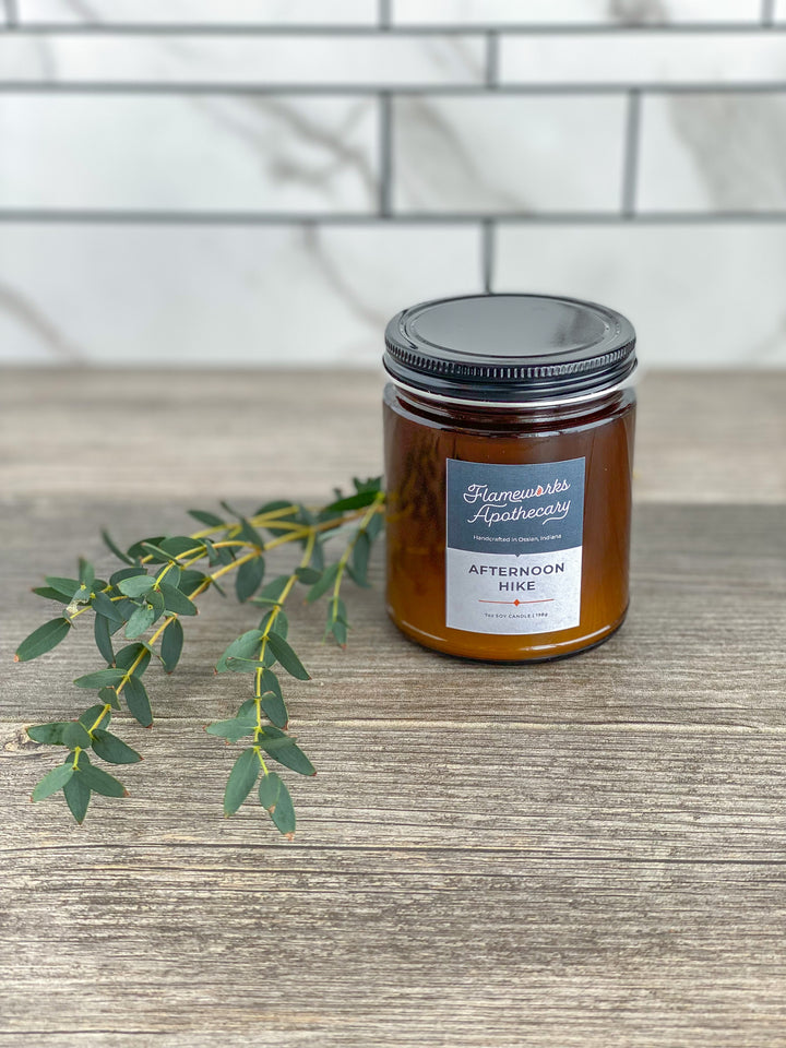 Afternoon Hike 7 oz Amber Jar Candle