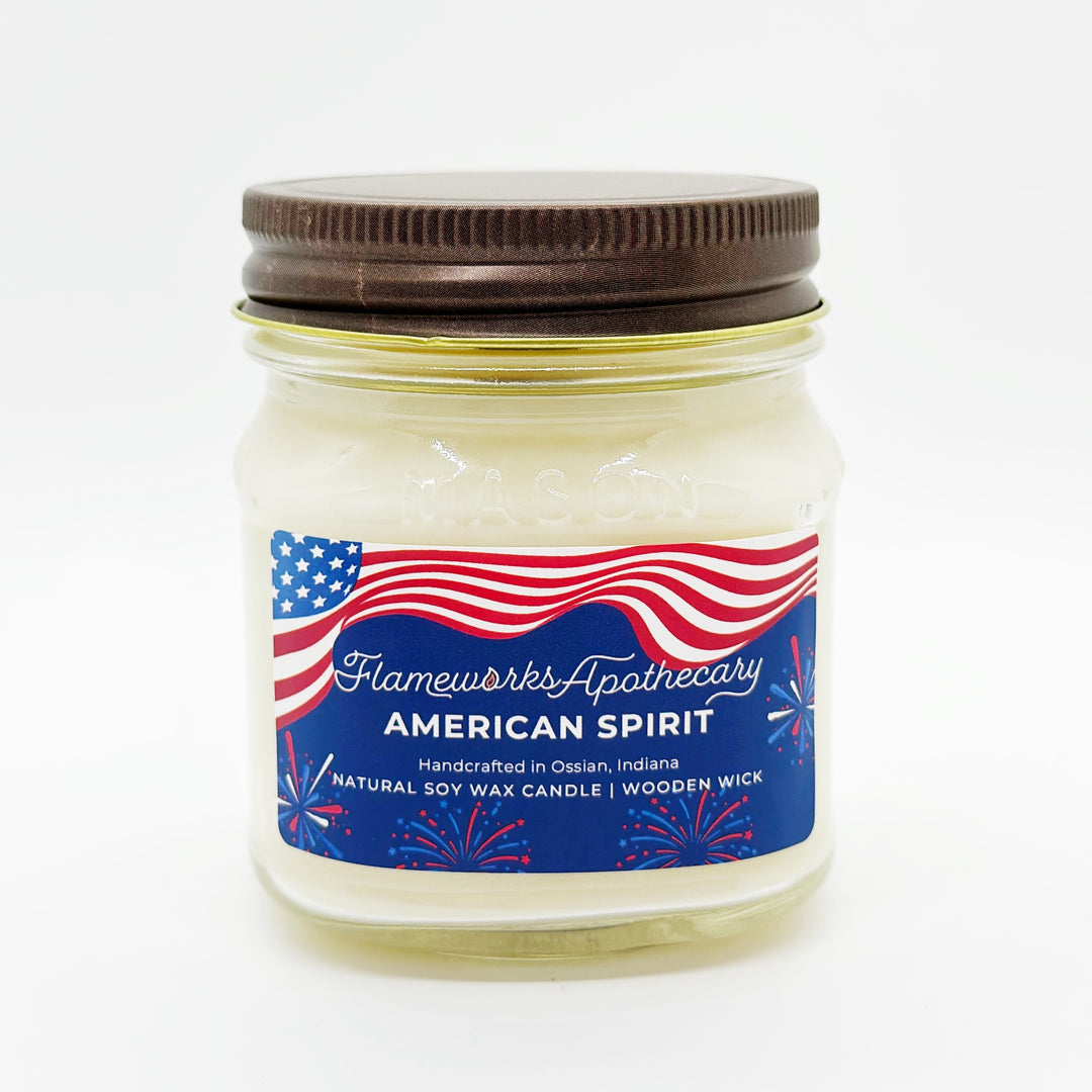 American Spirit 8 oz Mason Jar Candle