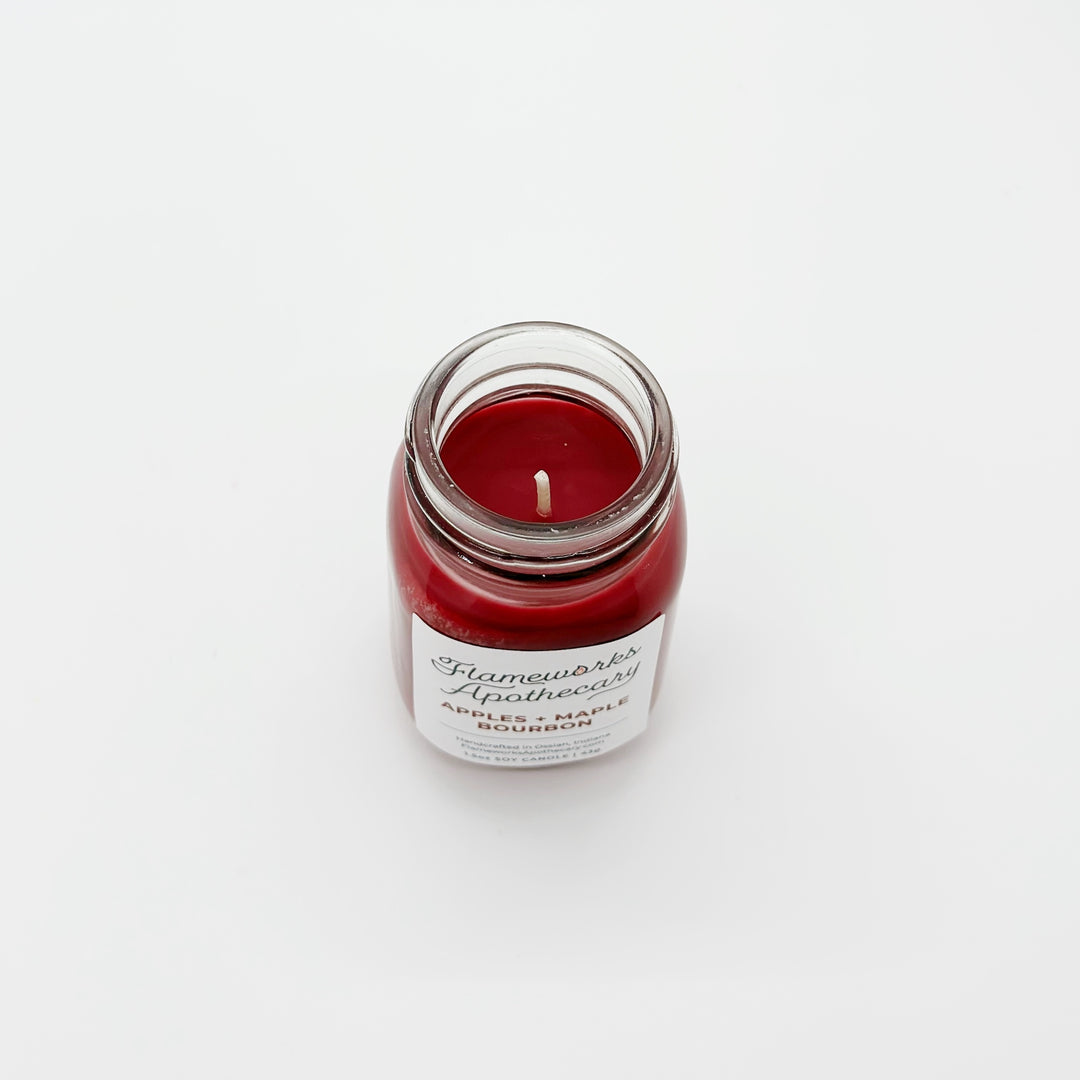 Apples + Maple Bourbon 1.5 oz Mini Mason Jar Candle