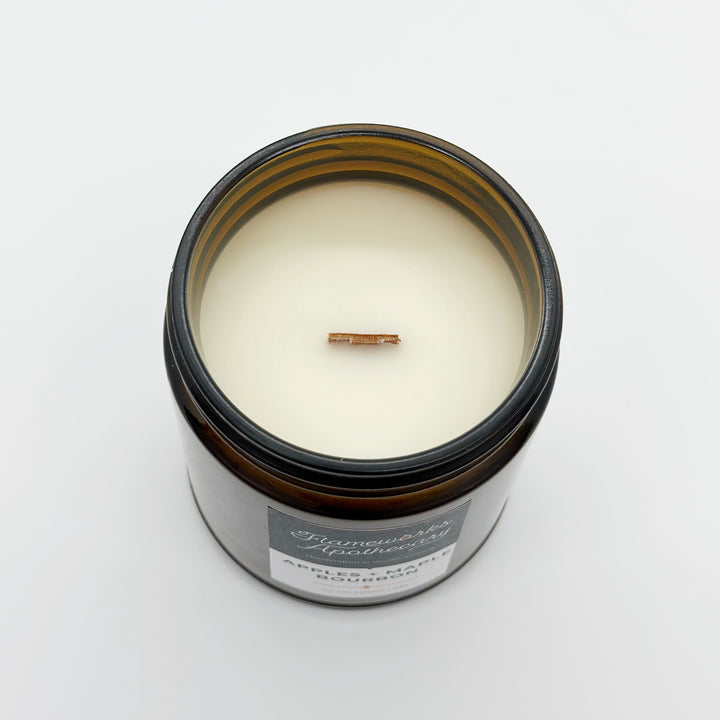 Apples + Maple Bourbon 7 oz Amber Jar Candle