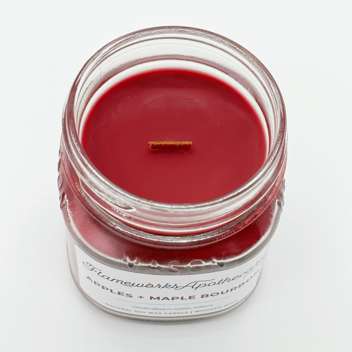 Apples + Maple Bourbon 8 oz Mason Jar Candle