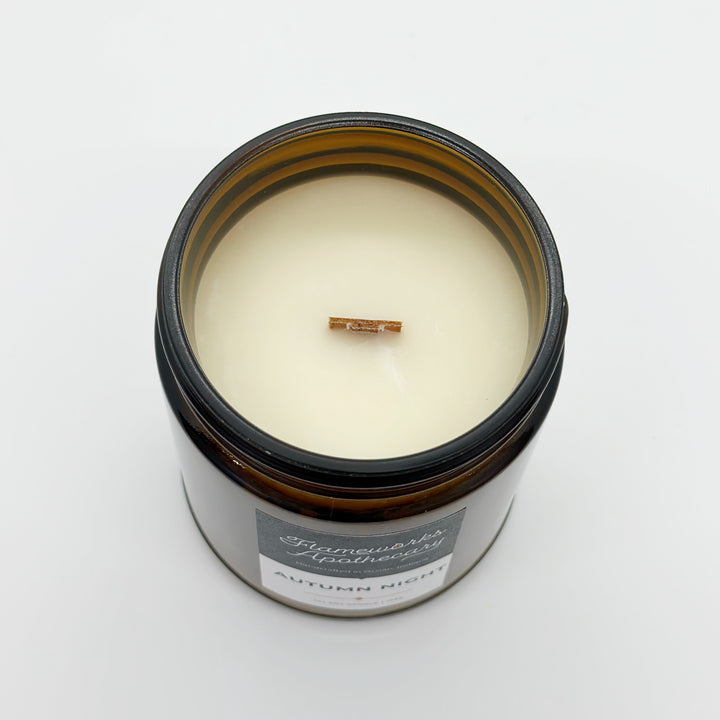 Autumn Night 7 oz Amber Jar Candle