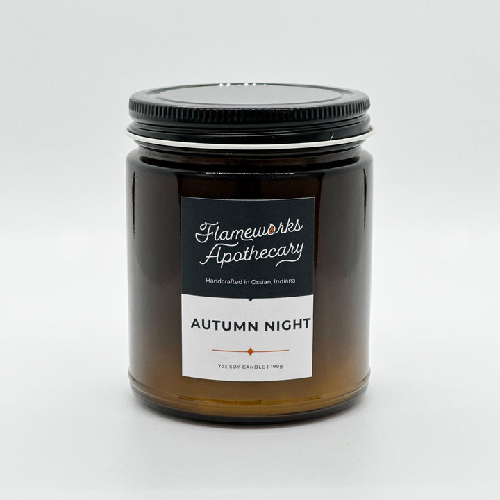 Autumn Night 7 oz Amber Jar Candle