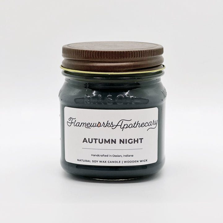 Autumn Night 8 oz Mason Jar Candle