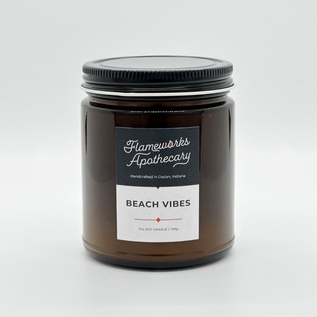 Beach Vibes 7 oz Amber Jar Candle