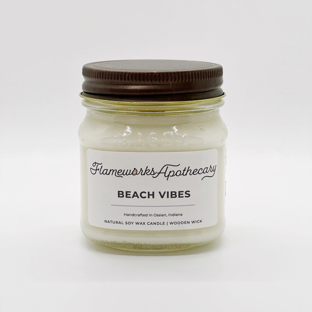 Beach Vibes 8 oz Mason Jar Candle