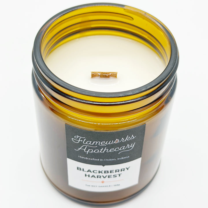 Blackberry Harvest 7 oz Amber Jar Candle