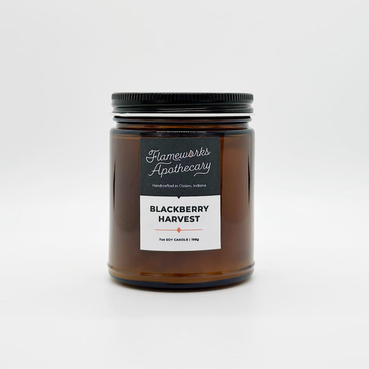 Blackberry Harvest 7 oz Amber Jar Candle
