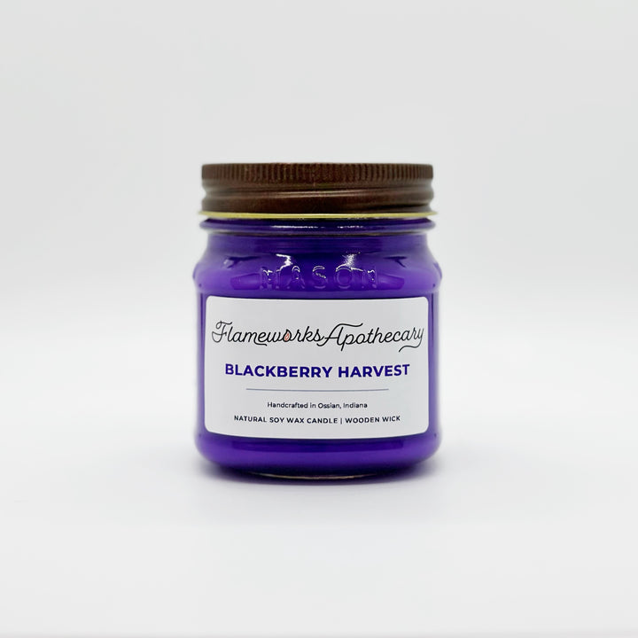 Blackberry Harvest 8 oz Mason Jar Candle