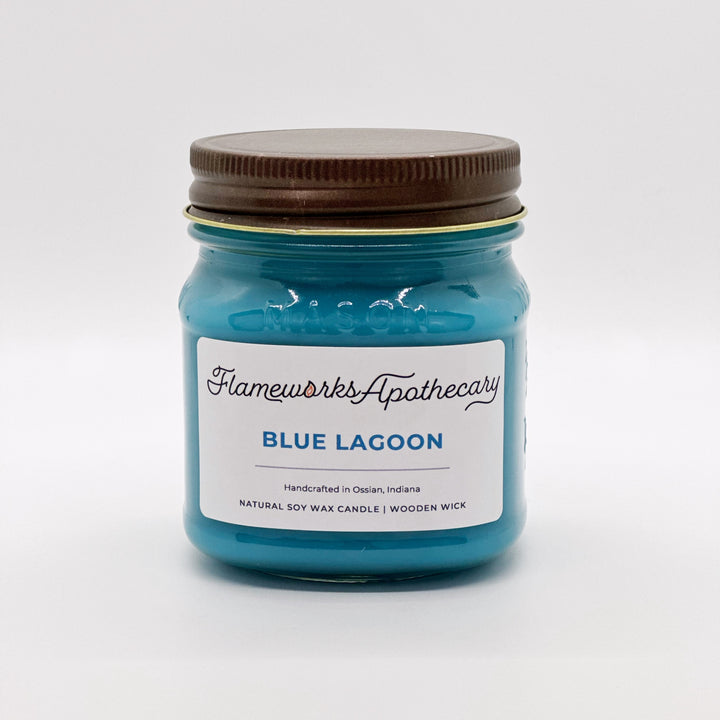 Blue Lagoon 8 oz Mason Jar Candle