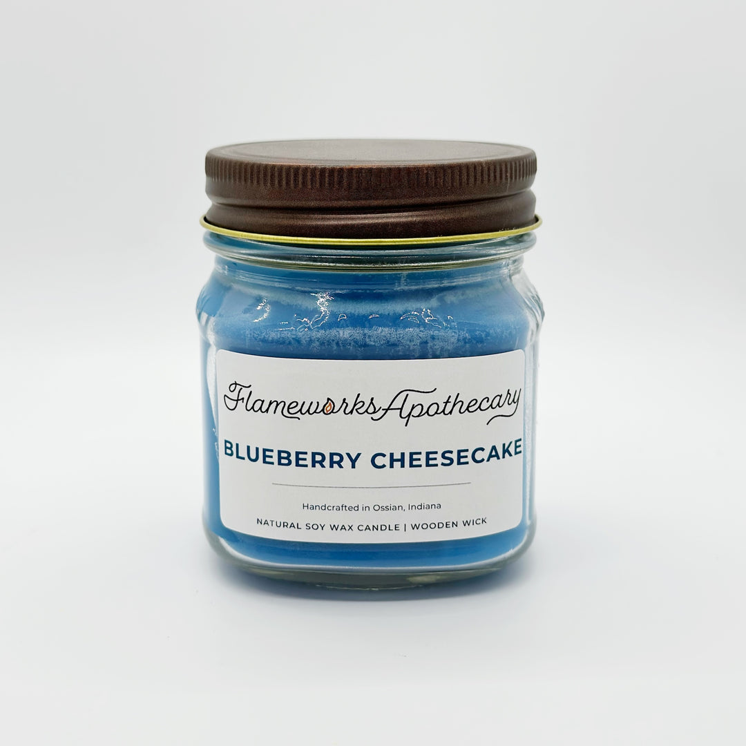 Blueberry Cheesecake 8 oz Mason Jar Candle
