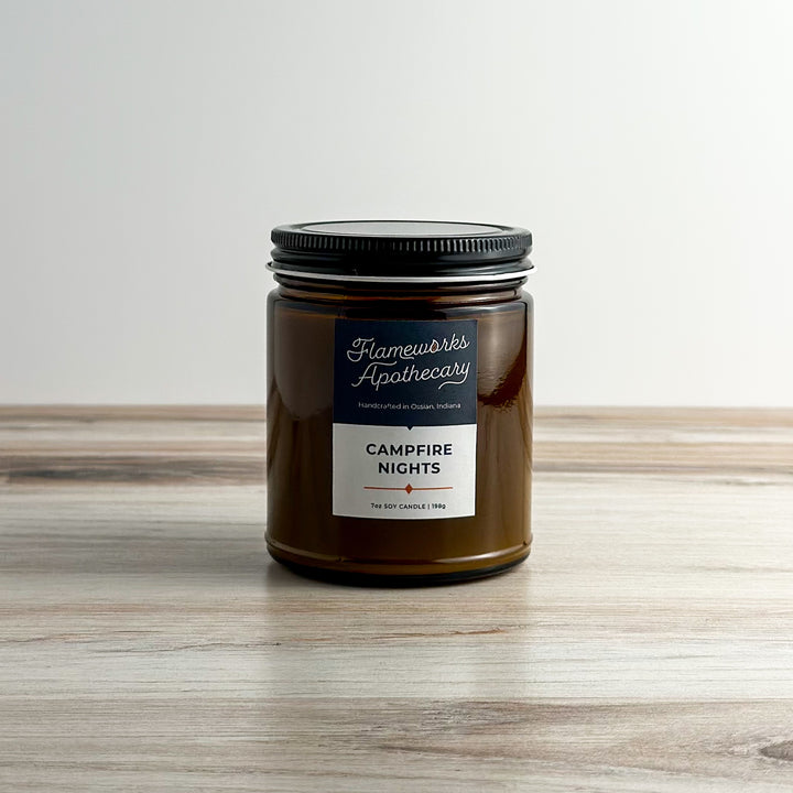 Campfire Nights 7 oz Amber Jar Candle