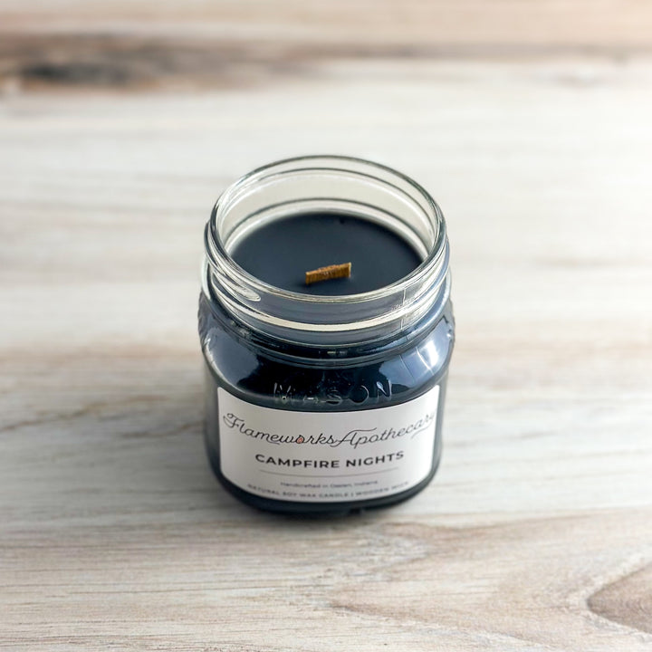 Campfire Nights 8 oz Mason Jar Candle