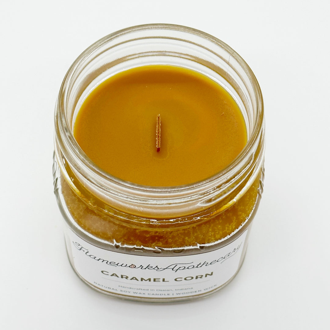 Caramel Corn 8 oz Mason Jar Candle