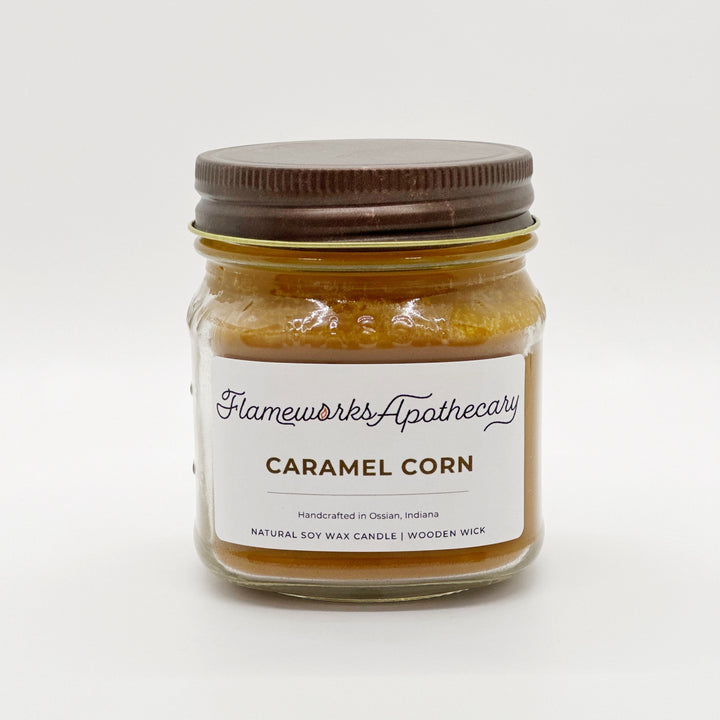 Caramel Corn 8 oz Mason Jar Candle