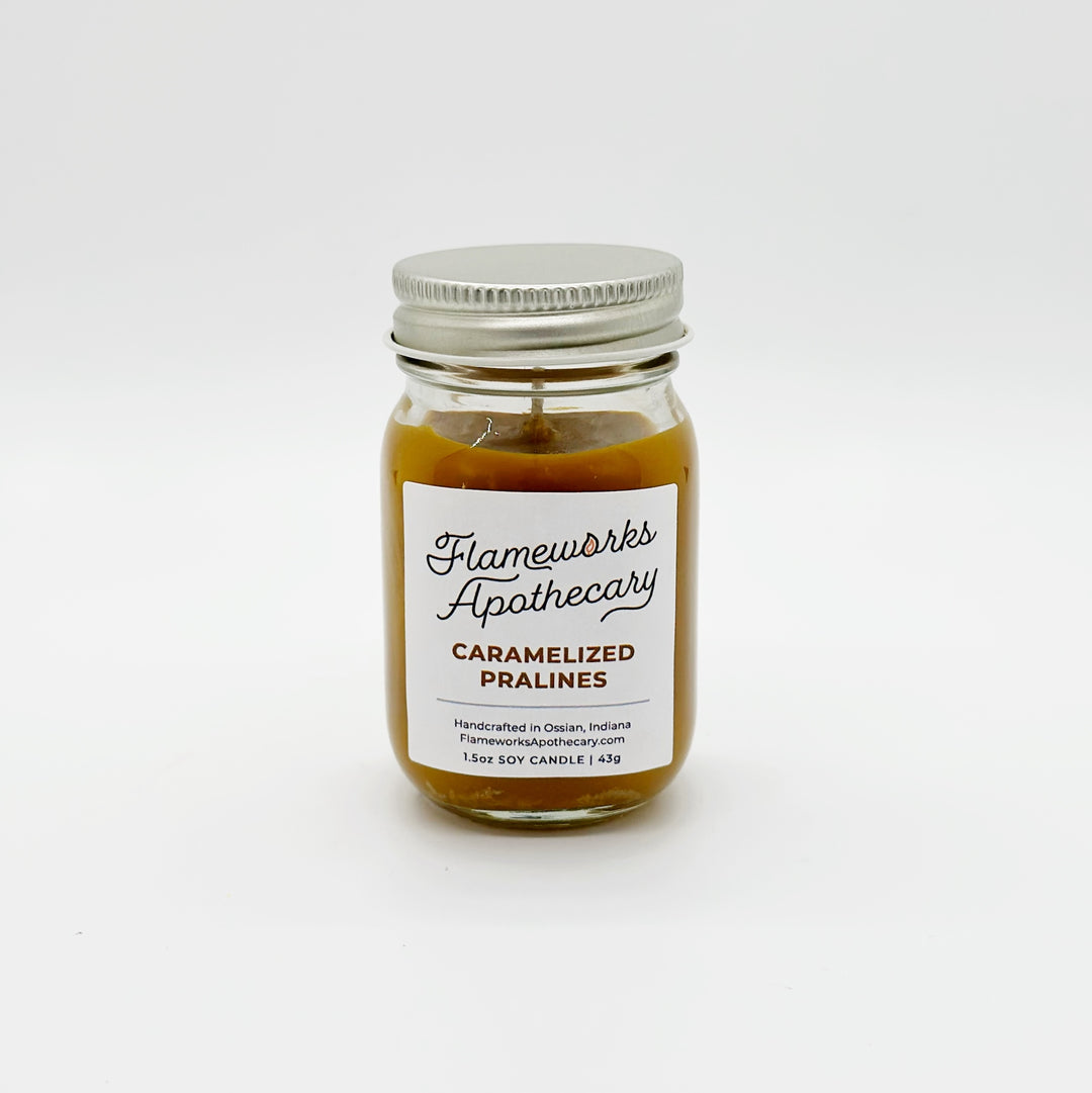 Caramelized Pralines 1.5 oz Mini Mason Jar Candle
