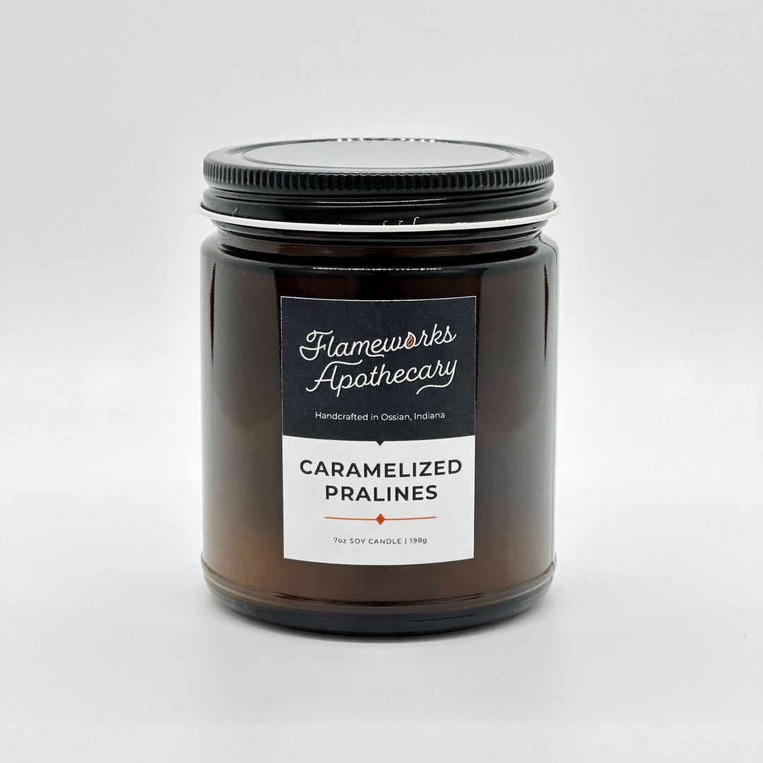 Caramelized Pralines 7 oz Amber Jar Candle