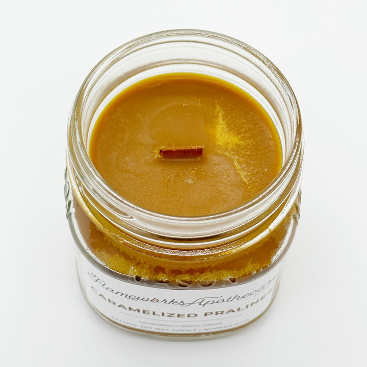 Caramelized Pralines 8 oz Mason Jar Candle
