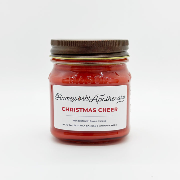Christmas Cheer 8 oz Mason Jar Candle