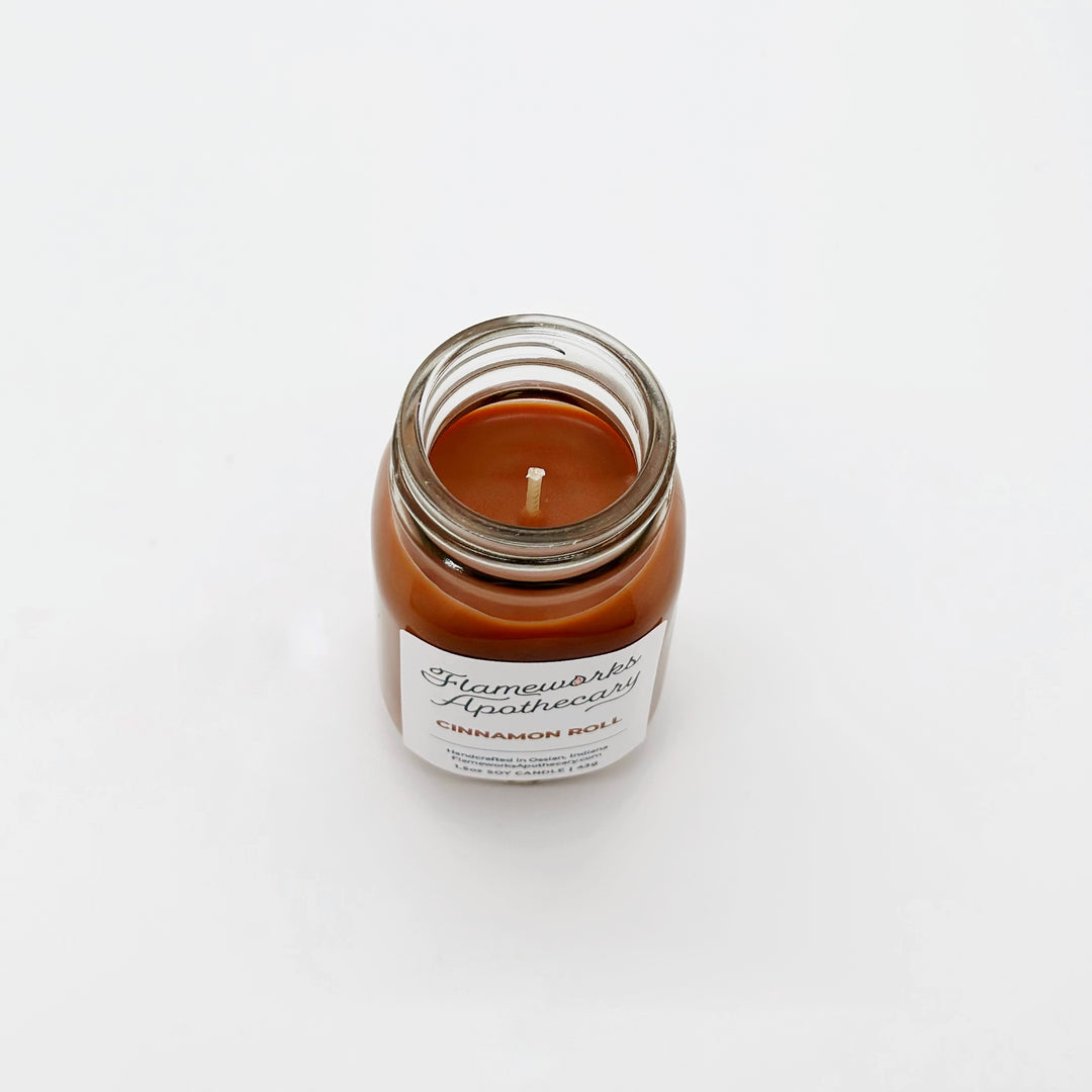 Cinnamon Roll 1.5 oz Mini Mason Jar Candle ft