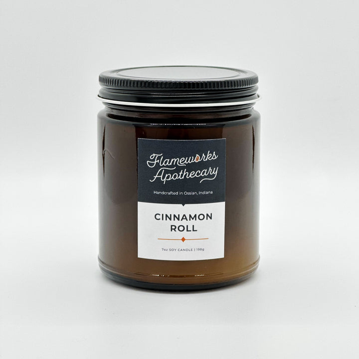 Cinnamon Roll 7 oz Amber Jar Candle