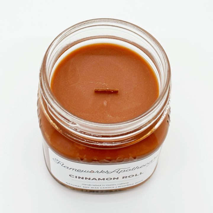 Cinnamon Roll 8 oz Mason Jar Candle