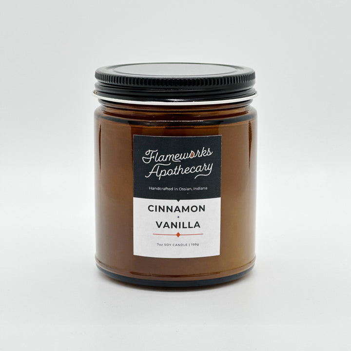 Cinnamon + Vanilla 7 oz Amber Jar Candle