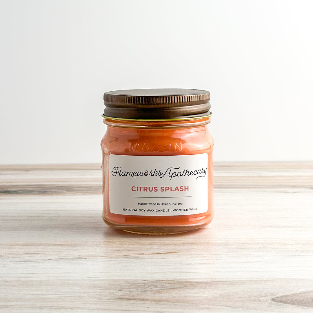 Citrus Splash 8 oz Mason Jar Candle