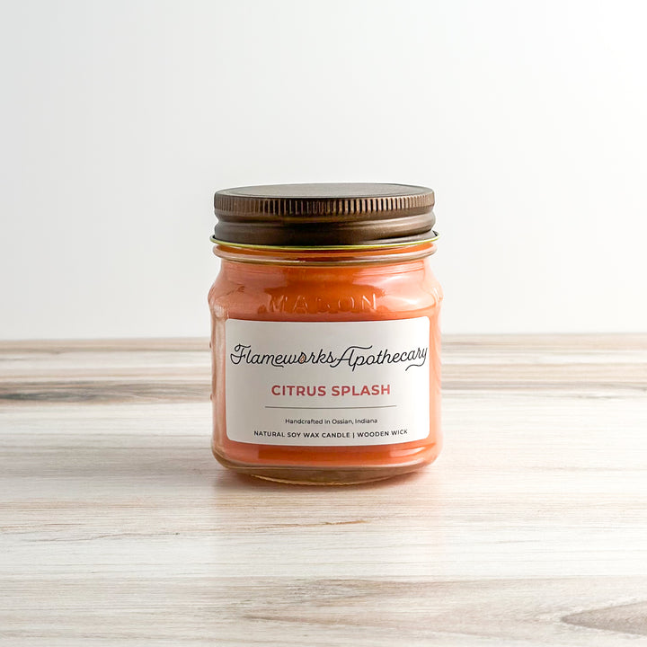 Citrus Splash 8 oz Mason Jar Candle